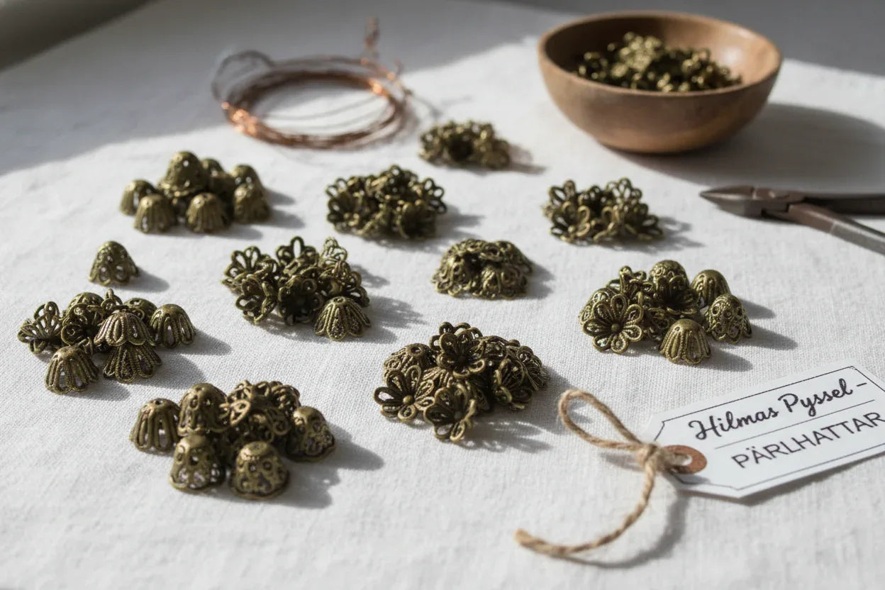 Pärlhattar Bronsfärgade (vintage) - Hilmas Pyssel