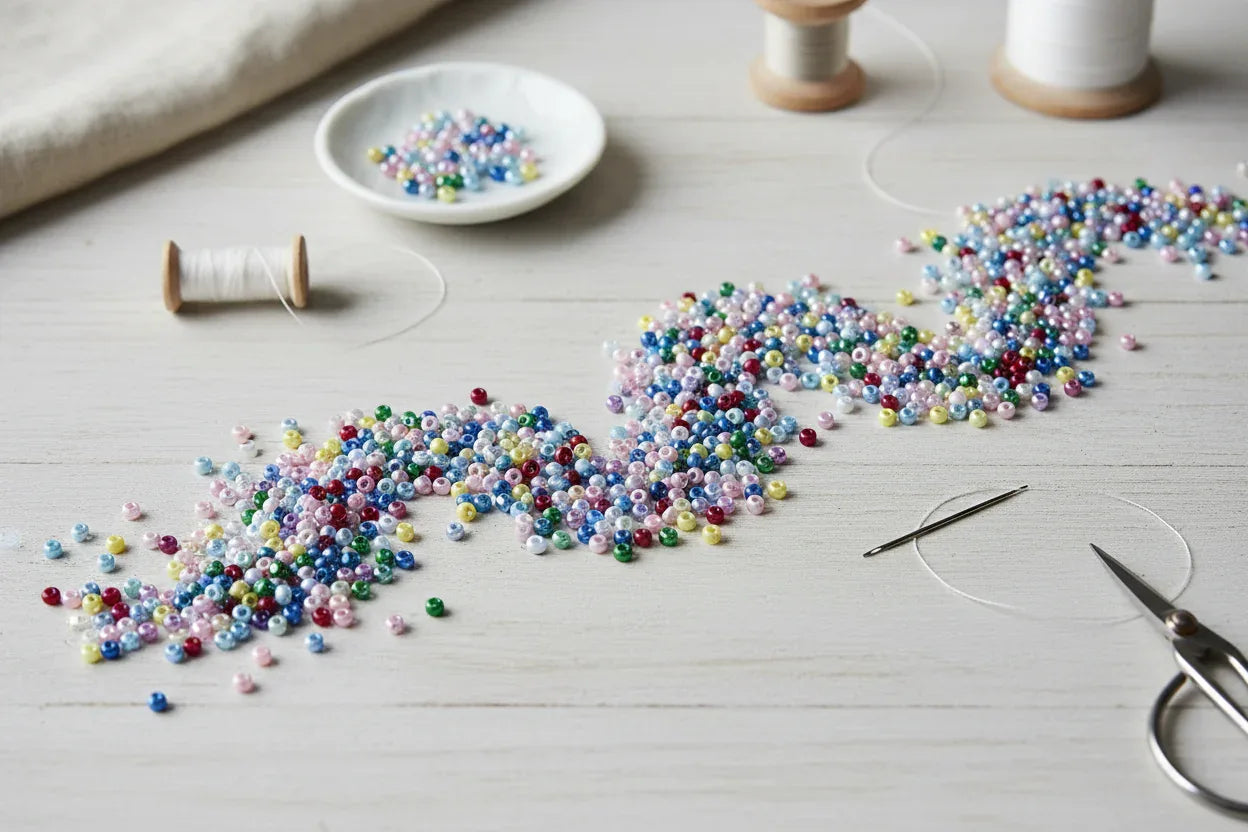 Vaxade Glaspärlor 2mm - Hilmas Pyssel