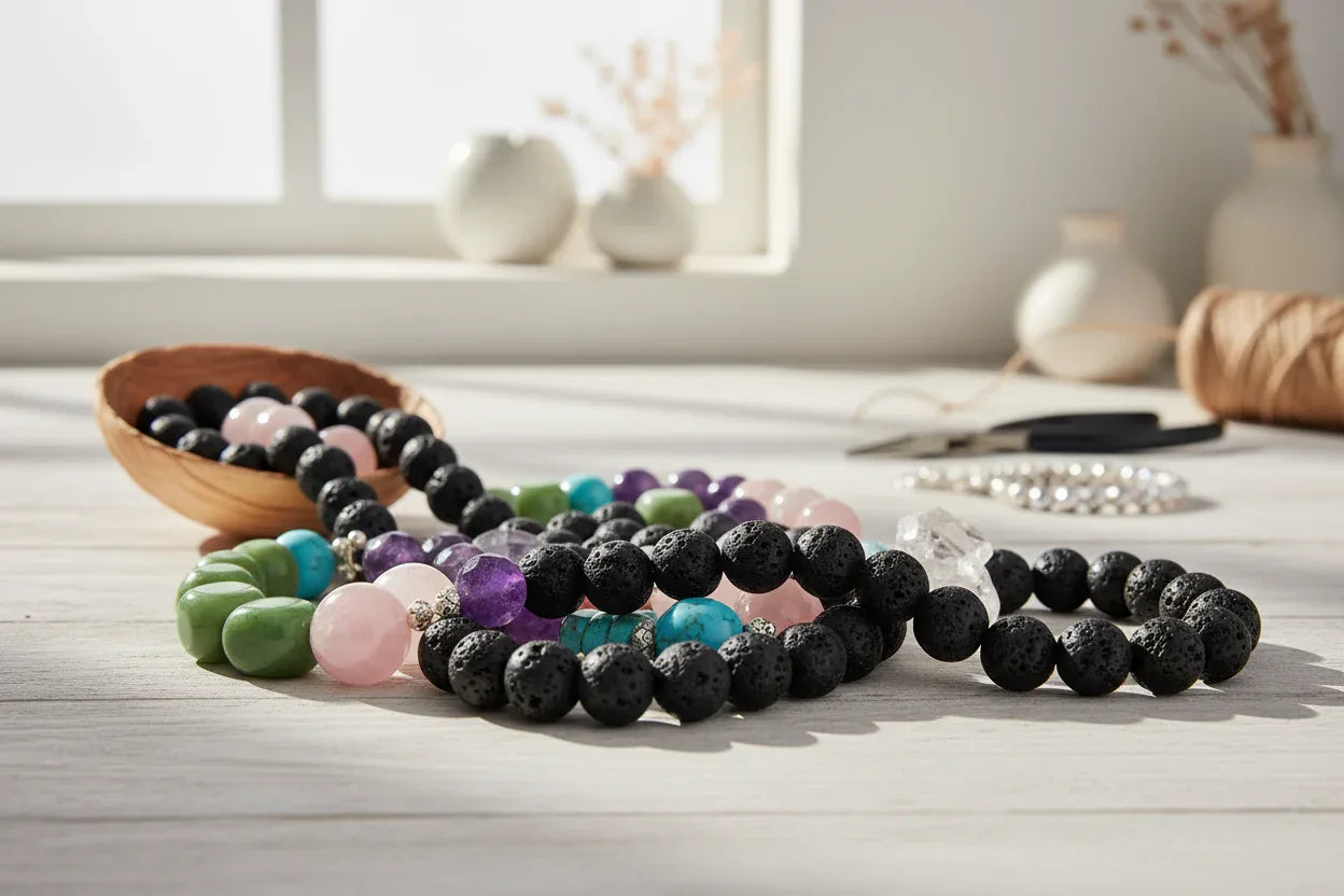 Halvädelstenar Lavasten - Hilmas Pyssel