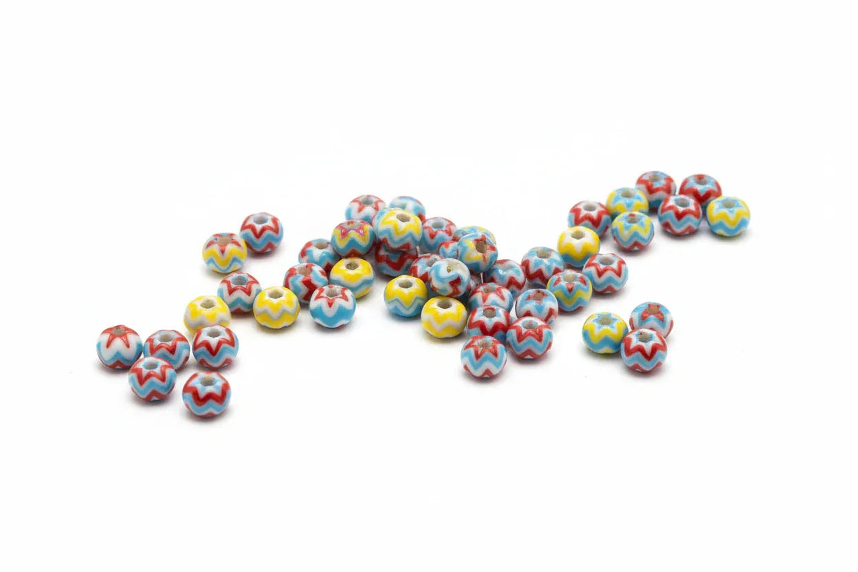 Tjeckiska Glaspärlor Mini Chevron - Hilmas Pyssel