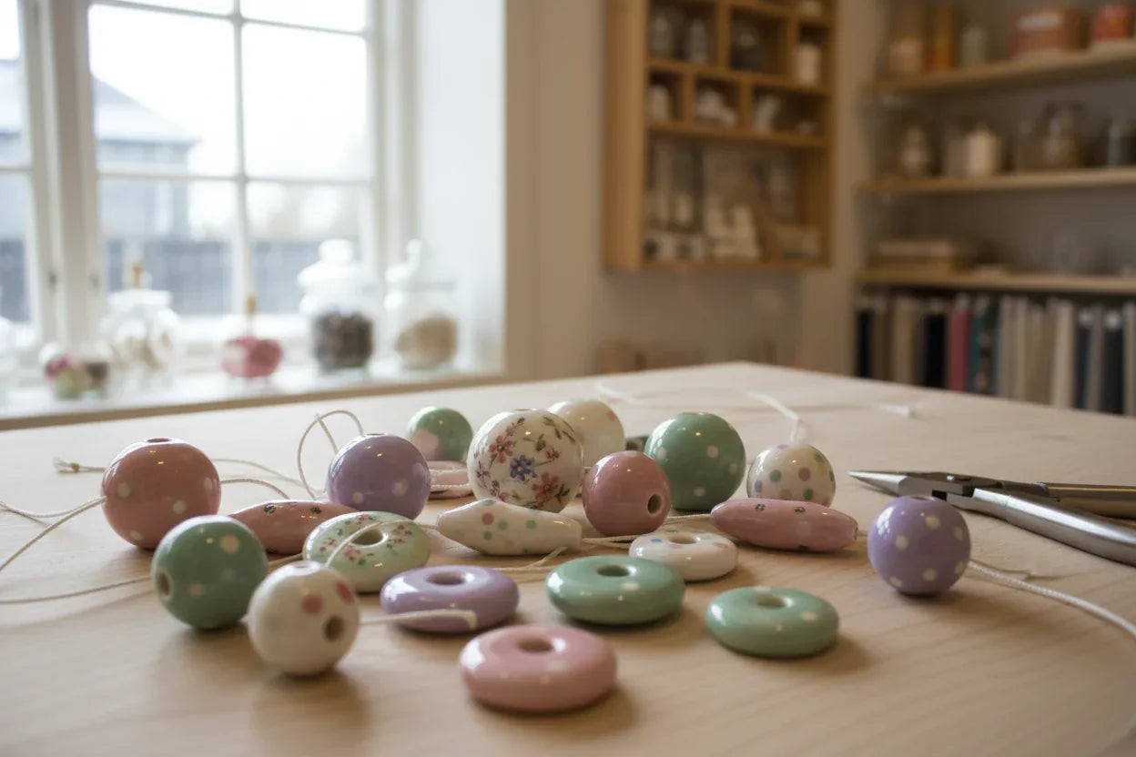 Porslinspärlor - Hilmas Pyssel