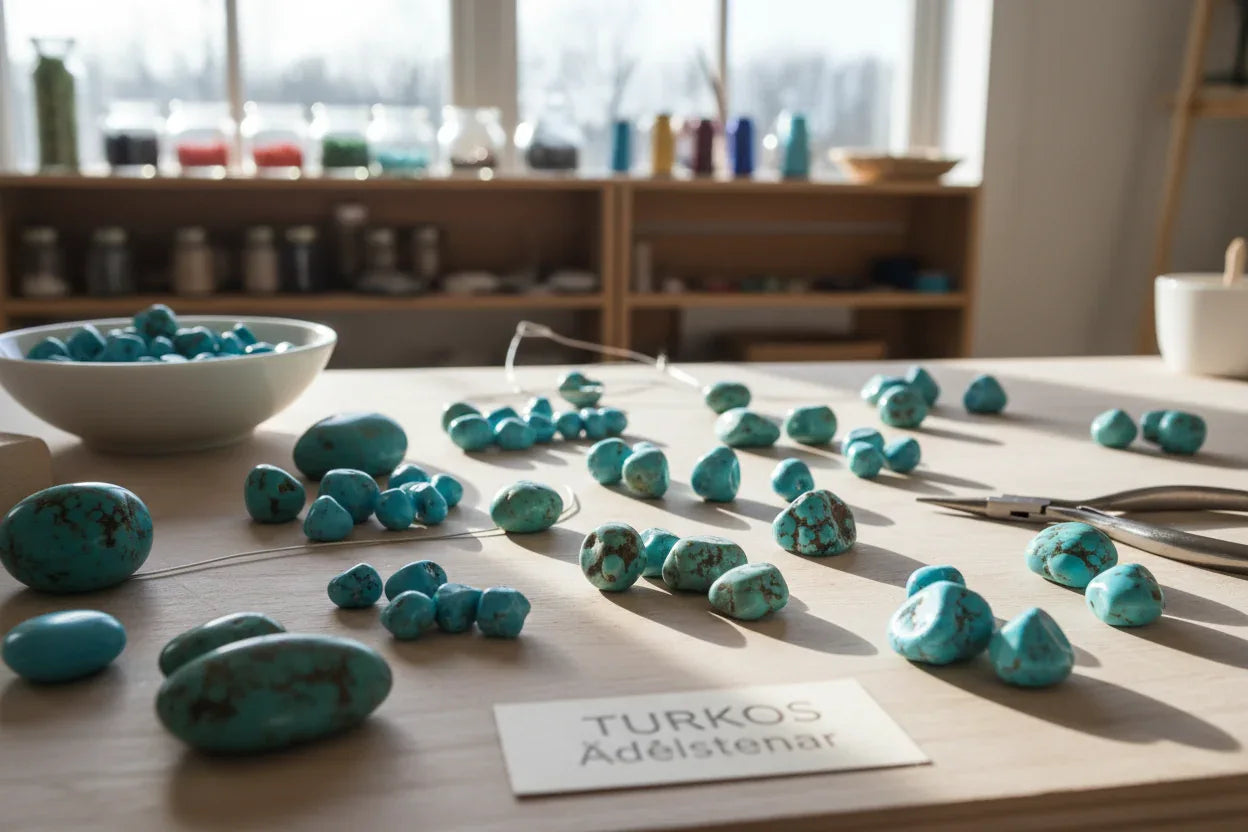 Halvädelstenar Turkos - Hilmas Pyssel