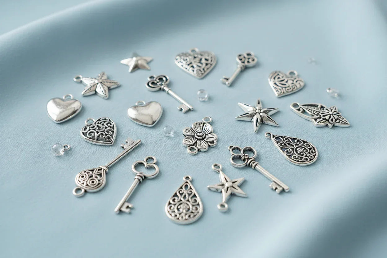 Berlocker & Charms Silverfärgade - Hilmas Pyssel