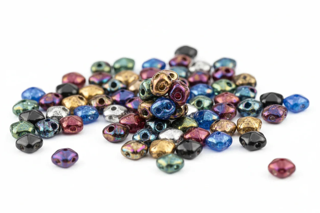 Tjeckiska Glaspärlor Zoliduo - Hilmas Pyssel