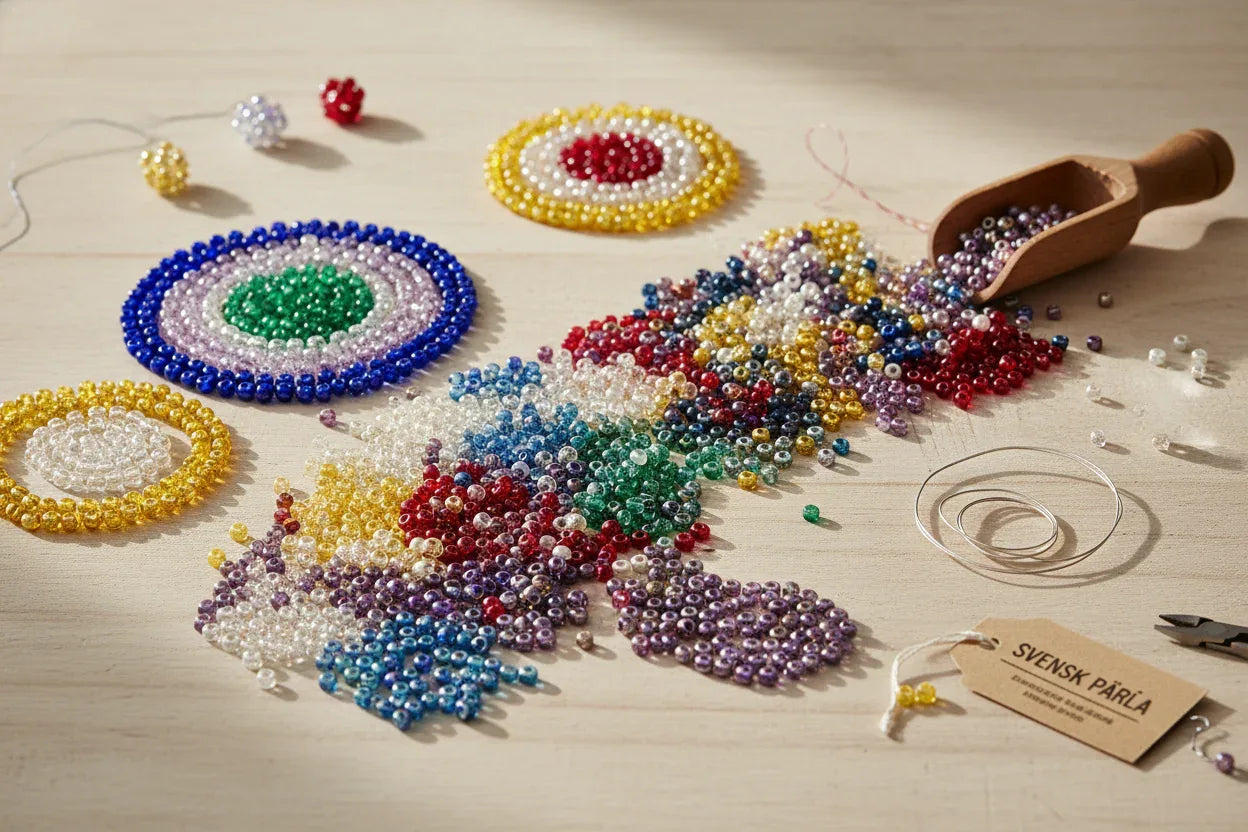 Runda Glaspärlor 2mm - Hilmas Pyssel