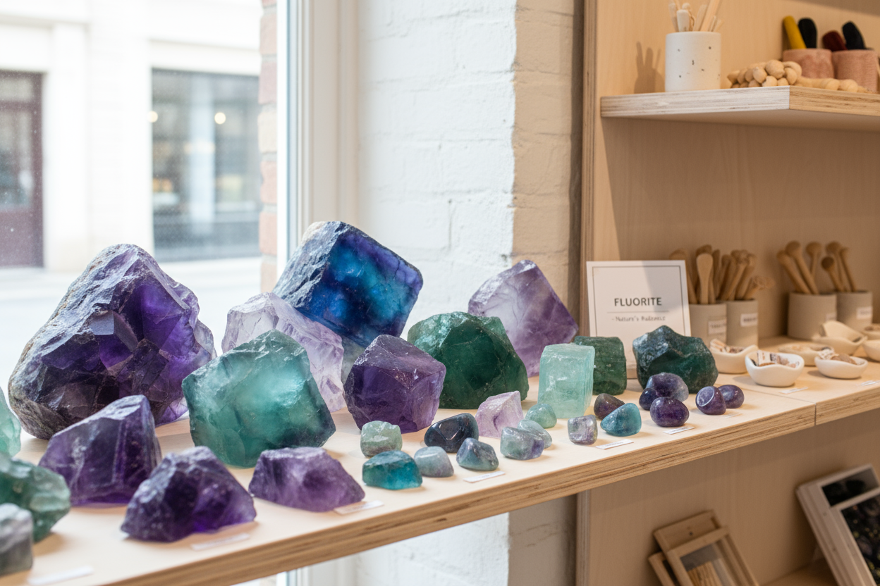 Halvädelstenar Fluorit - Hilmas Pyssel