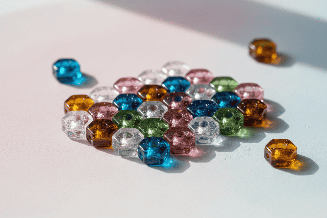 Tjeckiska Glaspärlor Honeycomb - Hilmas Pyssel