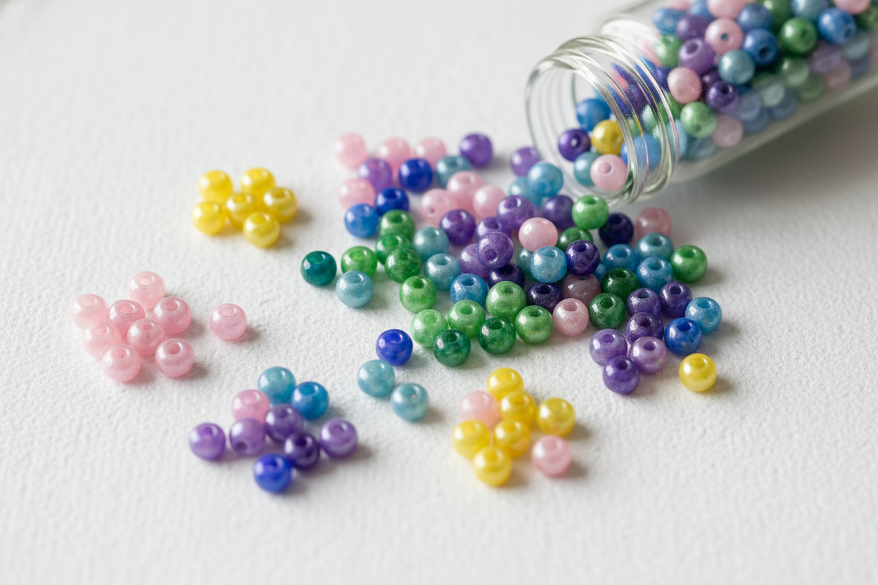 Vaxade Glaspärlor 3mm - Hilmas Pyssel