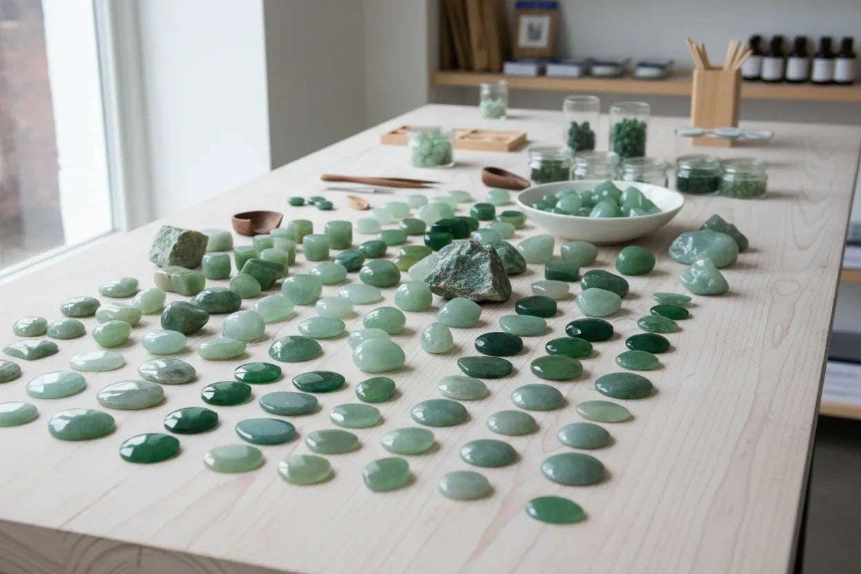Halvädelstenar Jade - Hilmas Pyssel