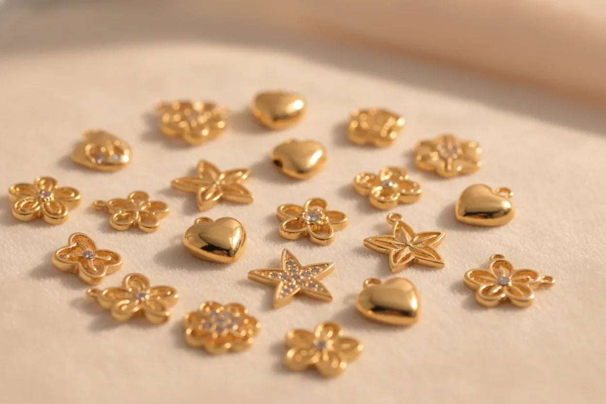 Berlocker & Charms 925 Silver (24K Gold) - Hilmas Pyssel