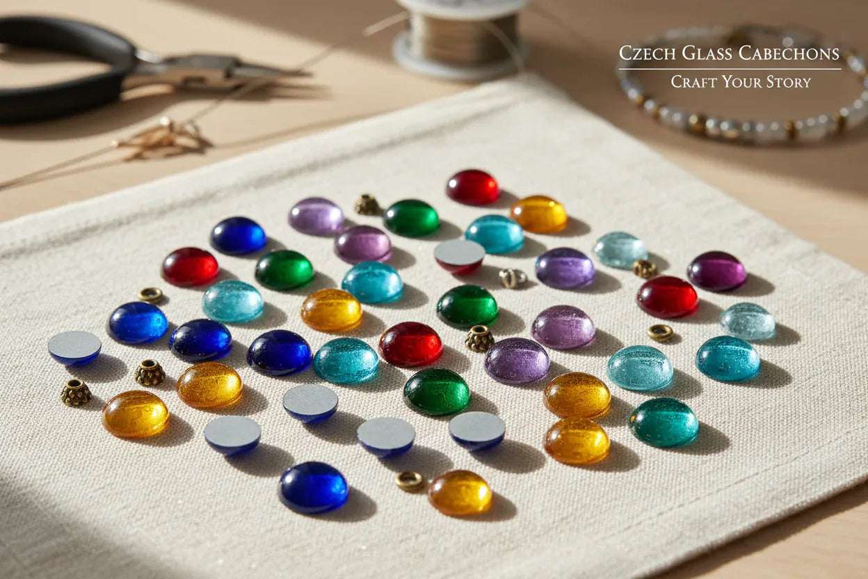 Cabochoner & Flatbacks Tjeckiska Cabochoner - Hilmas Pyssel
