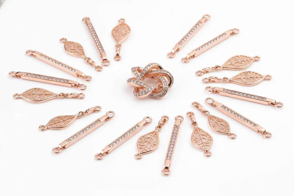 Connectors 925 Silver (18K Rose Gold) - Hilmas Pyssel