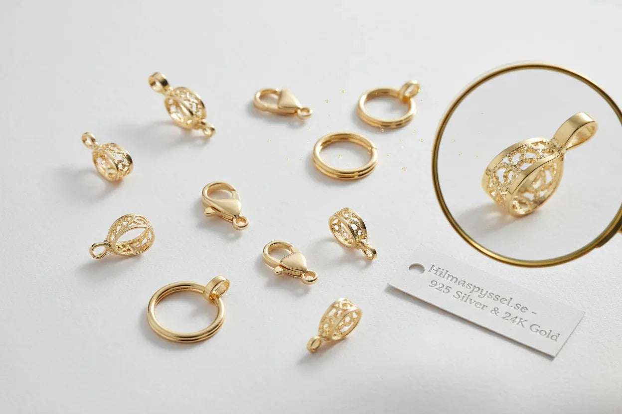 Connectors 925 Silver (24K Gold) - Hilmas Pyssel