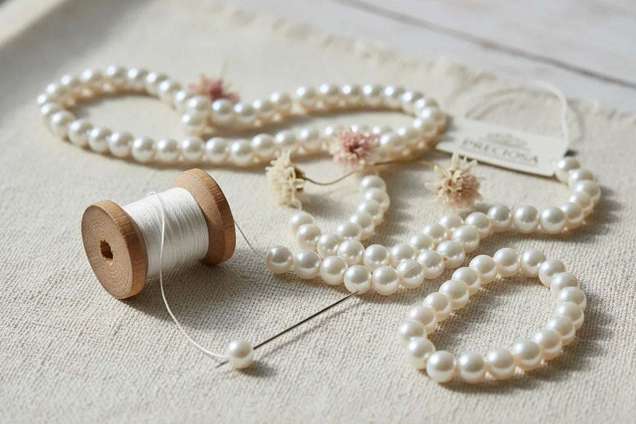 Preciosa Pearl Round 4mm - Hilmas Pyssel