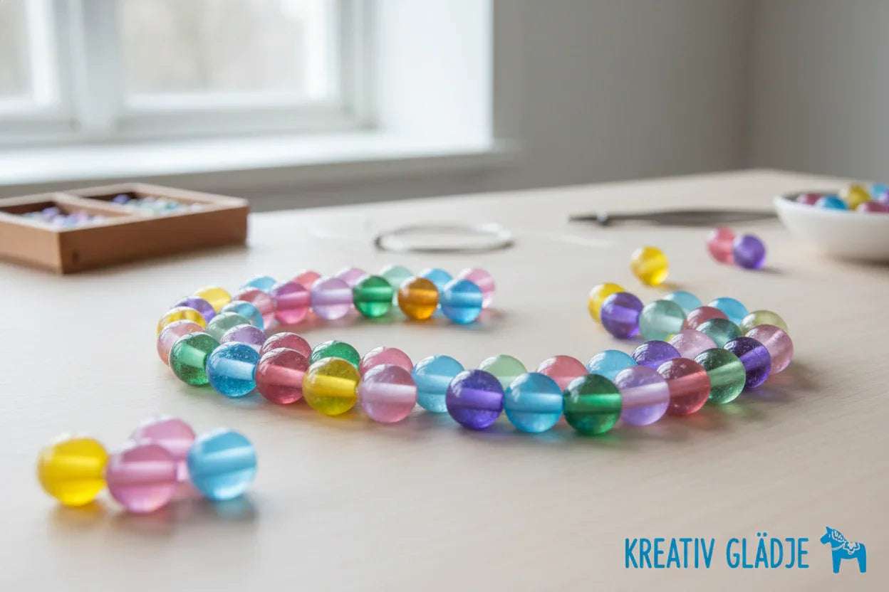 Vaxade Glaspärlor 16mm - Hilmas Pyssel