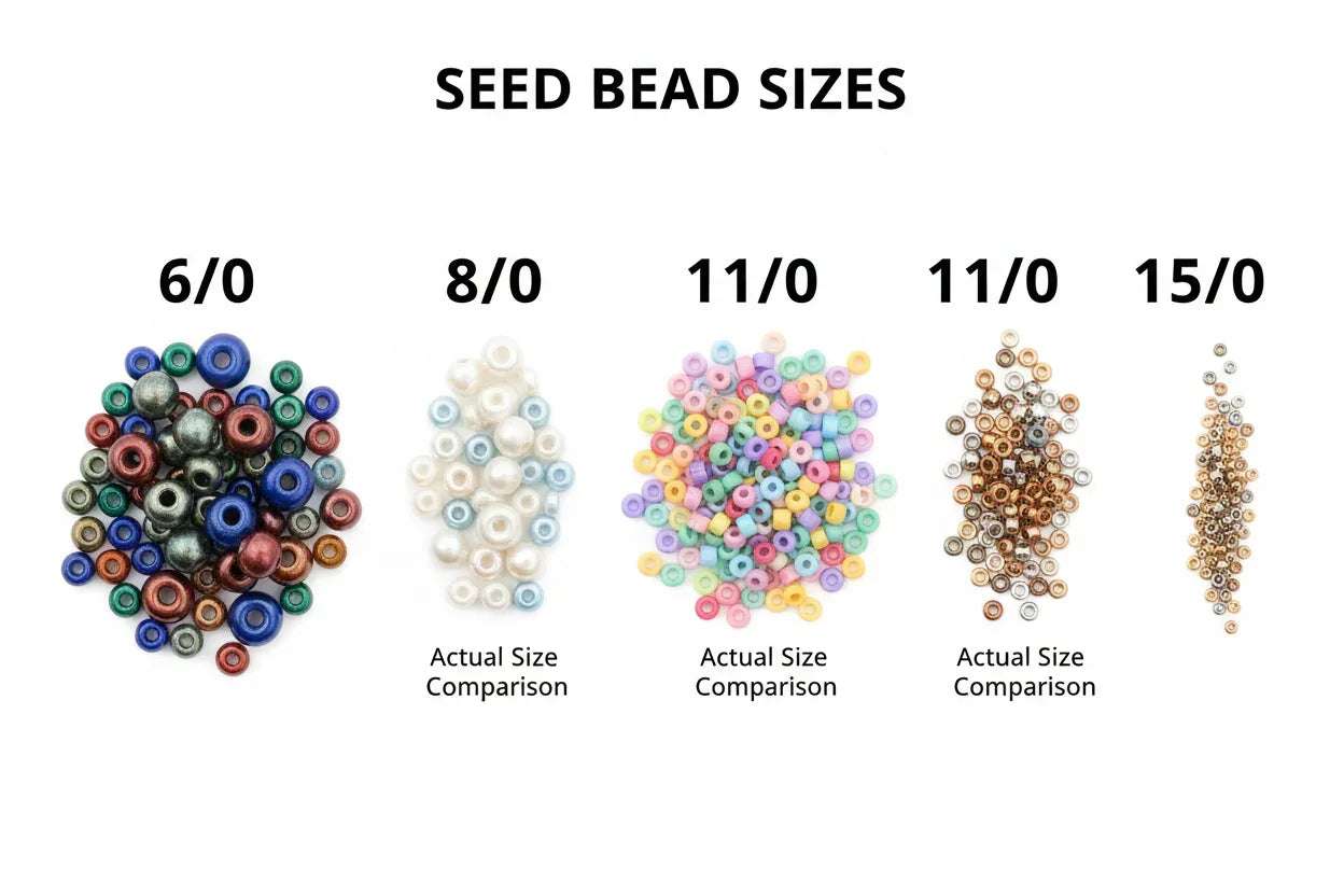 Storlekar på Seedbeads - Hilmas Pyssel