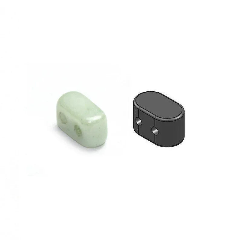 Ios® Par Puca® - Opaque Light Green Ceramic Look, 10 gram Les perles par Puca® - Paris