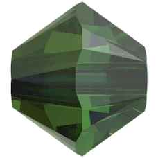 Primero Crystals 5328 Bicone - Fern Green AB, 4mm 25-pack Primero Crystals