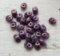 SuperDuo - Opaque Mix Amethyst / Gold Ceranic Look, 10 gram Matubo
