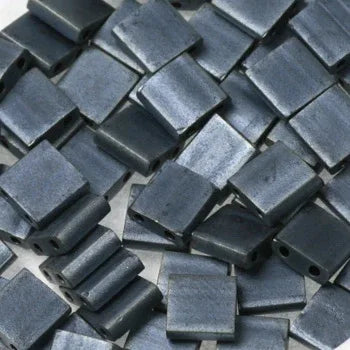 Miyuki Tila - Matt Blue Grey 5mm, 5 gram Miyuki
