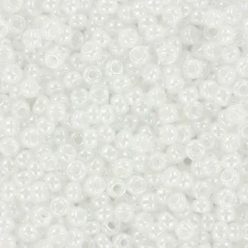 Miyuki Seed Beads - White Ceylon 11/0, 10 gram Miyuki