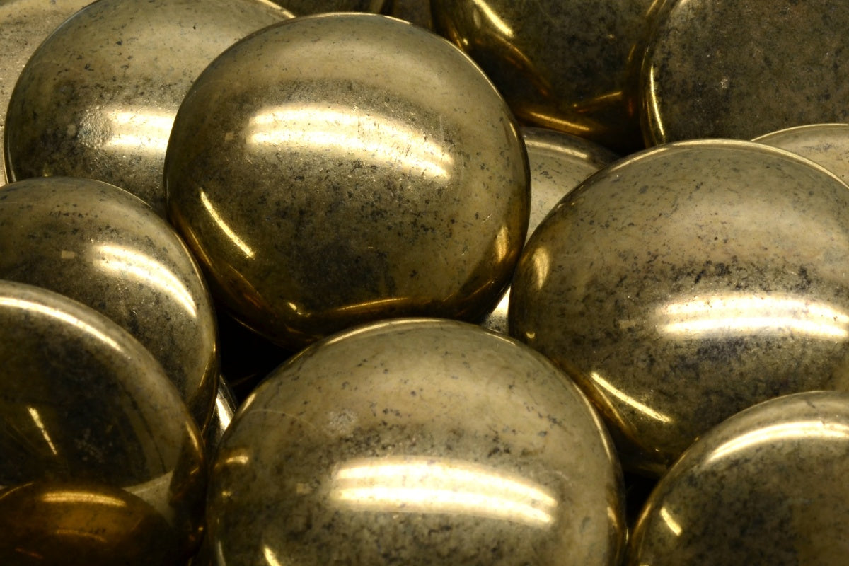 Cabochon Jet Gold Bronze, 25 mm, 1 styck