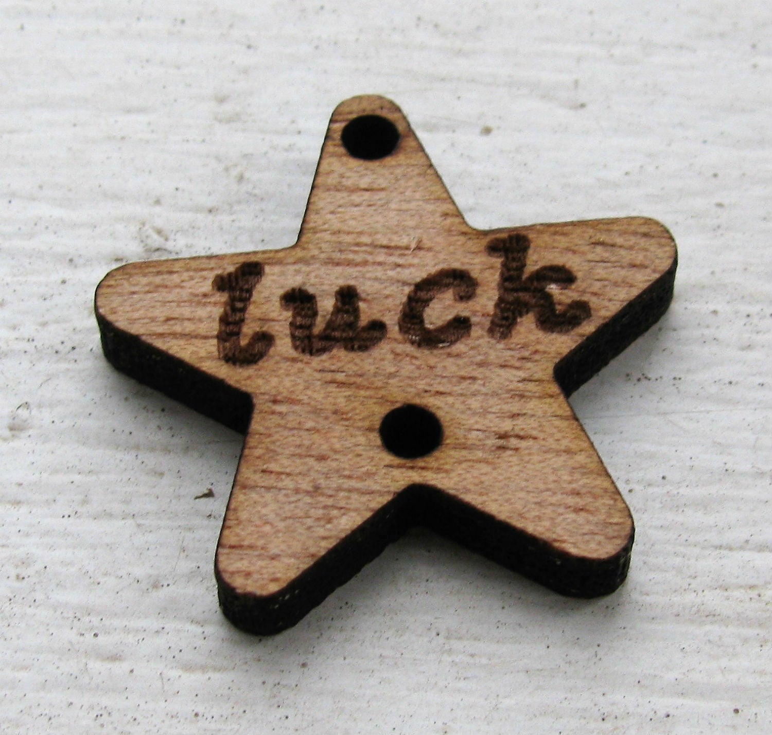 Connector Trä -Stjärna "luck" 25mm 1 styck Hilmas Pyssel