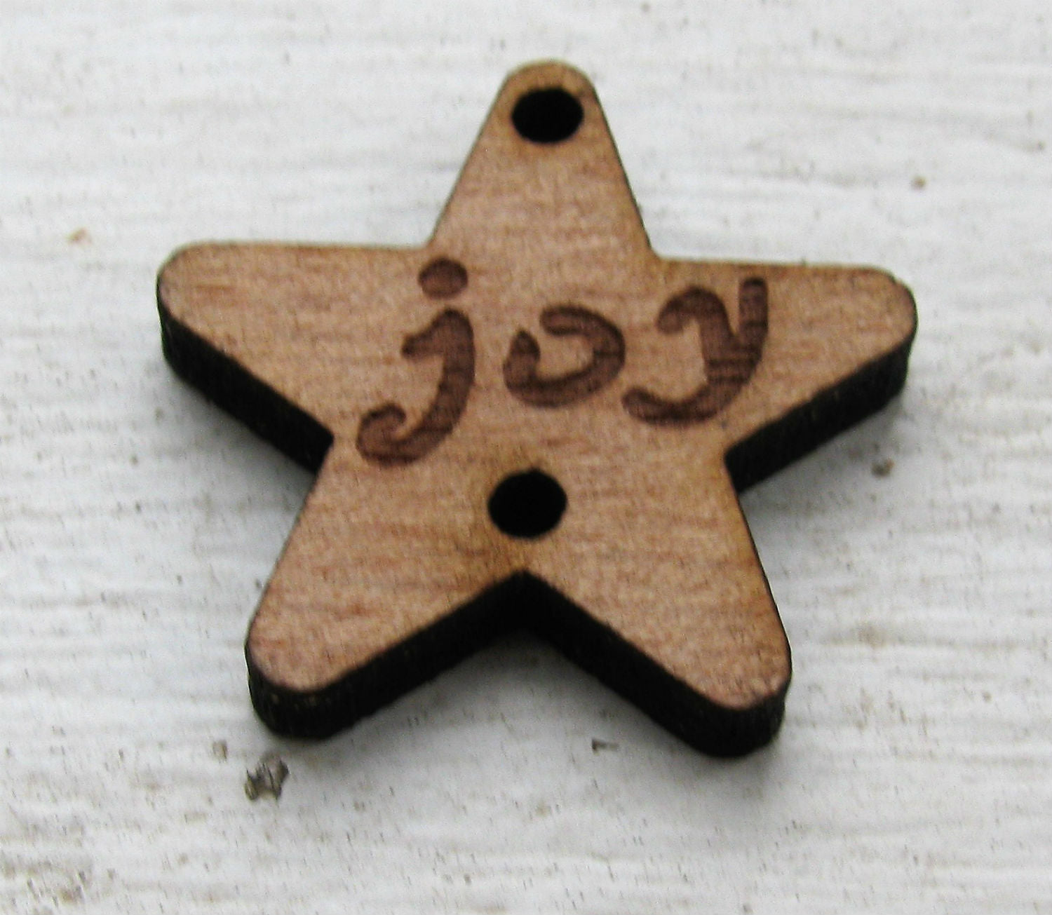 Connector Trä - Stjärna "joy" 25mm 1 styck Hilmas Pyssel