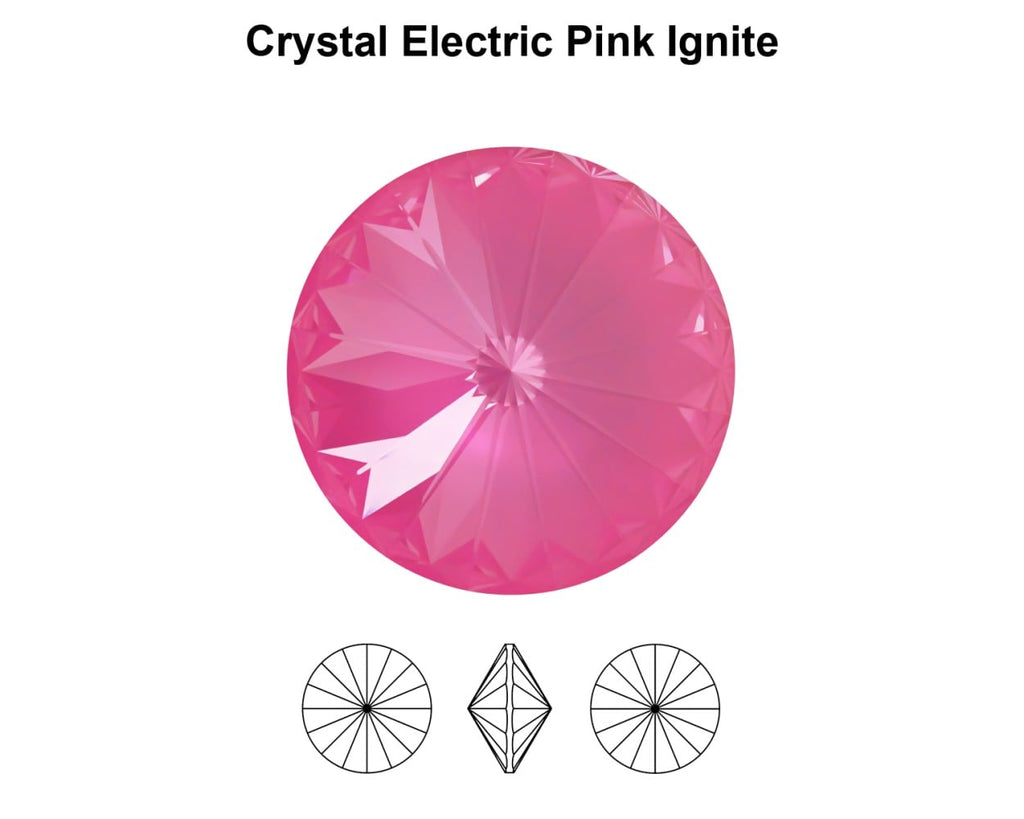 Primero Crystals 1122 Rivoli - Crystal Electric Pink Ignite 14mm 1 styck