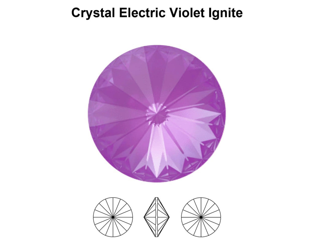 Primero Crystals 1122 Rivoli - Crystal Electric Violet Ignite 14mm 1 styck Primero Crystals