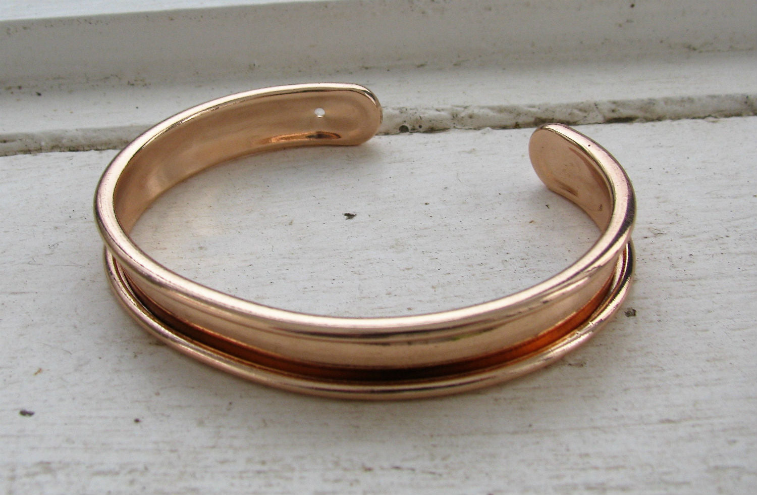 Armbandsstomme Roséguldfärgad - Breda platta band 5mm, 1 Styck Grekisk Metall