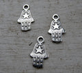 Berlock Silverfärgad - Hamsa med Stjärna 3-Pack Grekisk Metall