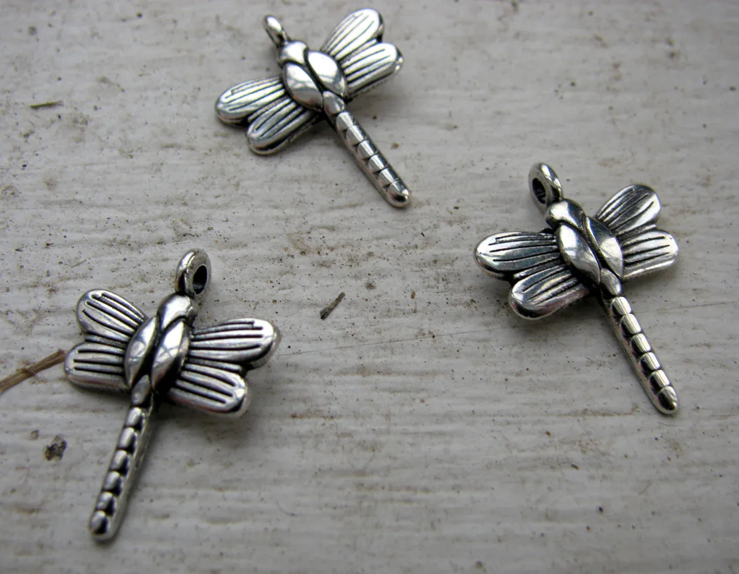 Berlock Silverfärgad - Slända, 3-pack Grekisk Metall