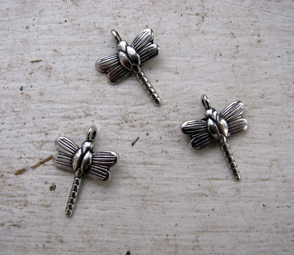 Berlock Silverfärgad - Slända, 3-pack Grekisk Metall