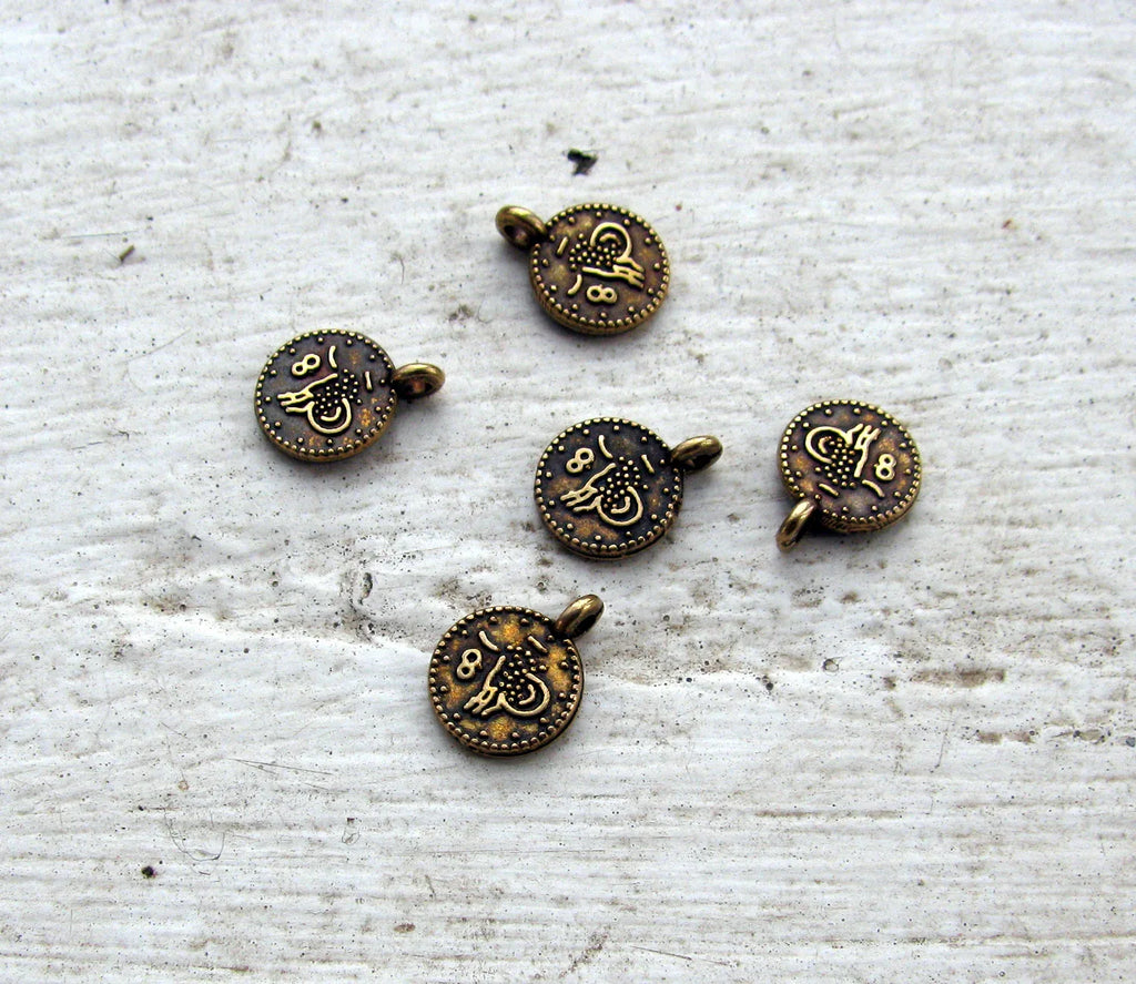 Berlock Bronsfärgad - Mynt 5-pack Grekisk Metall