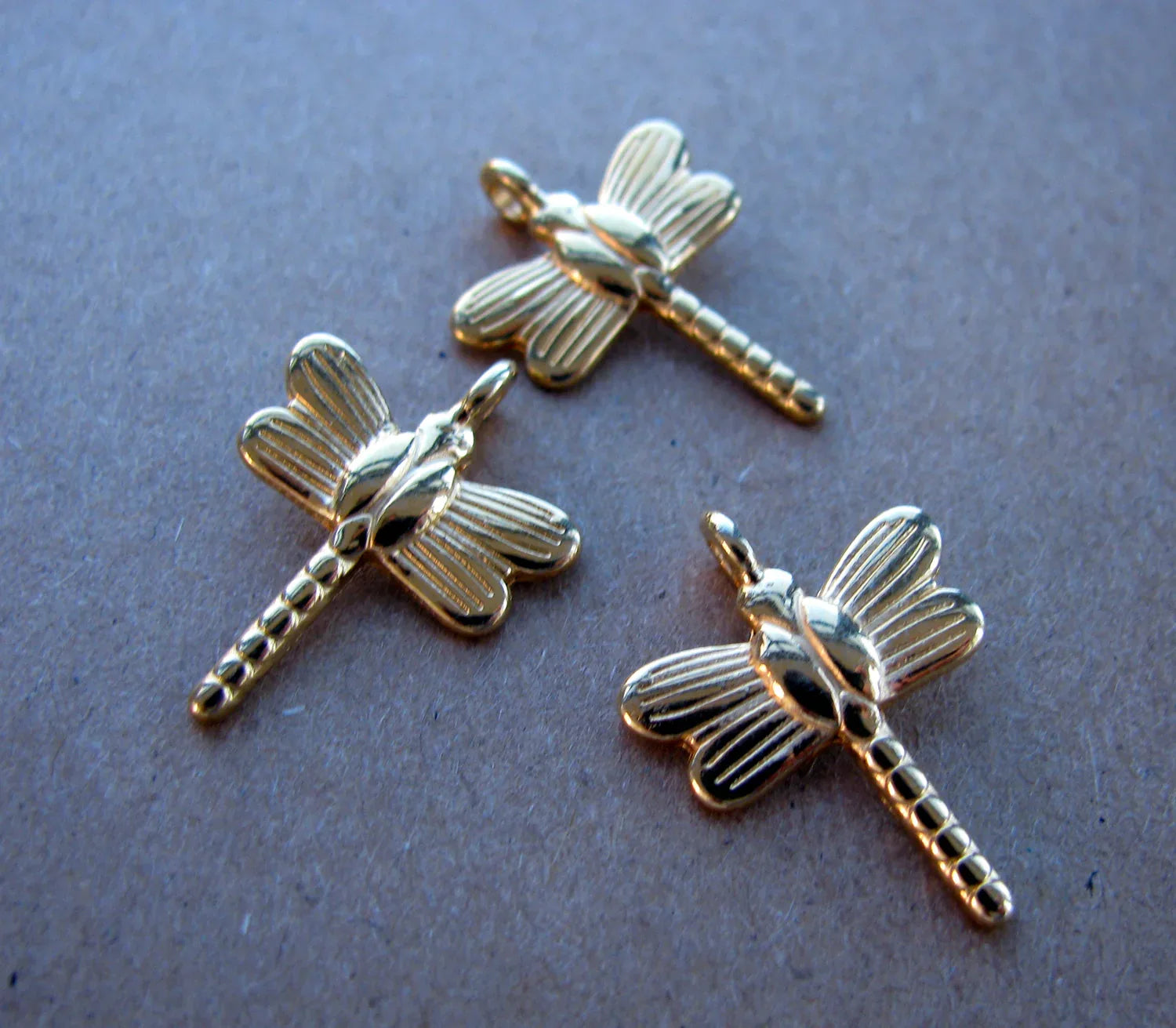 Berlock Guldfärgad - Slända, 3-pack Grekisk Metall