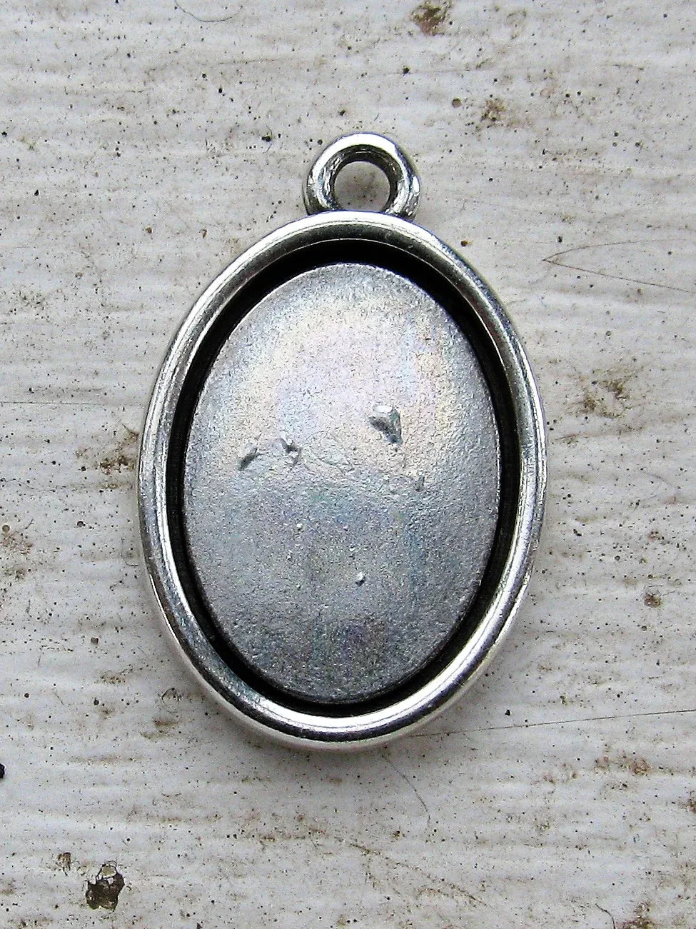 Ramberlock Silverfärgad - Oval 18x13mm, 1 styck Grekisk Metall