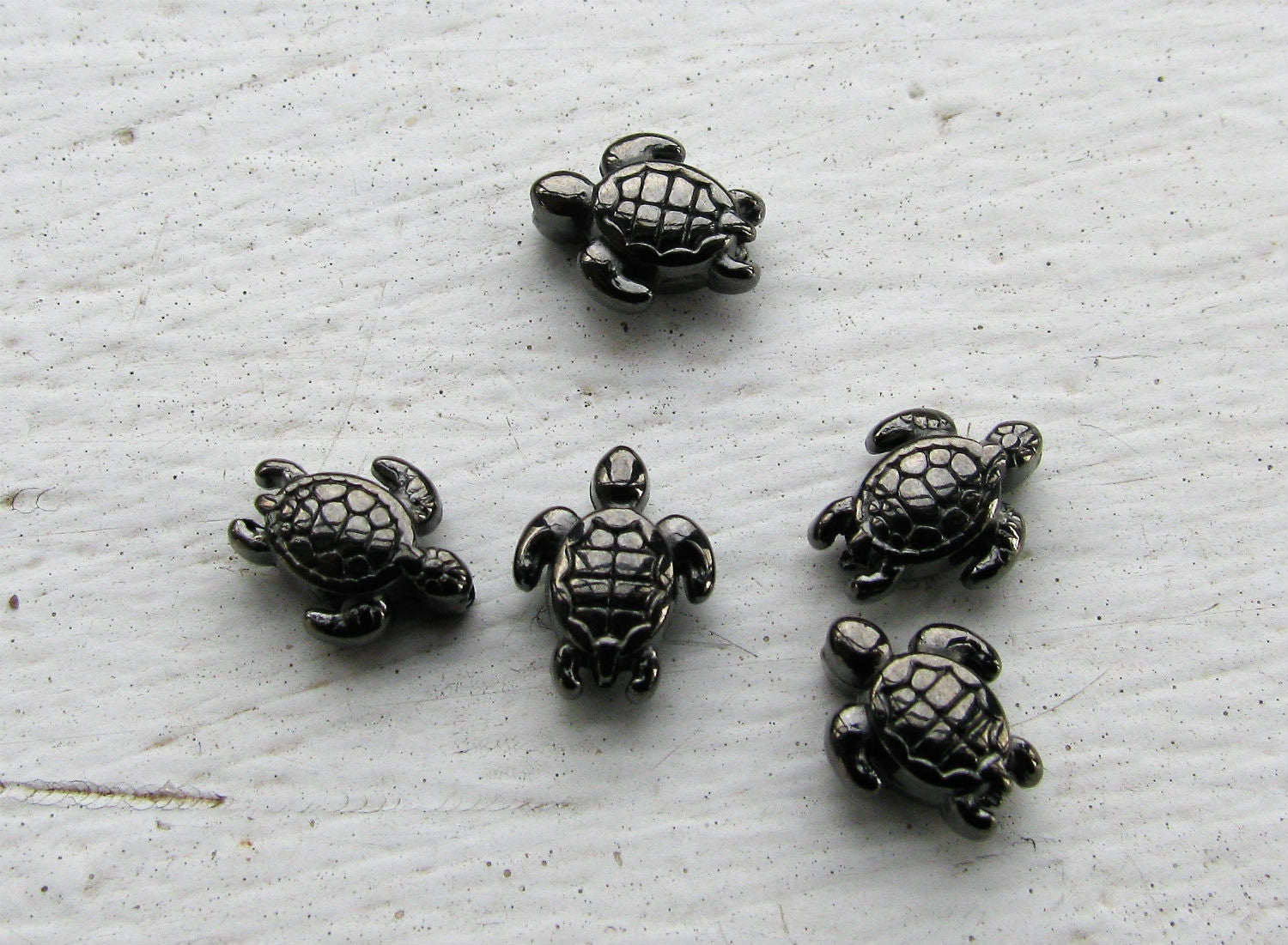 Mellandel Gunmetalfärgad - Sköldpadda 5-pack Grekisk Metall