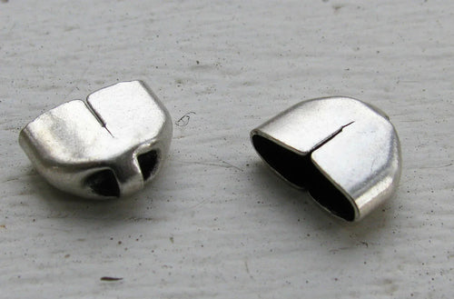 Ändfäste Silverfärgade - För breda band 10,2mm 2-pack Grekisk Metall