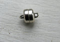 Magnetlås Silverfärgad - Enkel Platt Rund 9x6,4mm, 1 Set Grekisk Metall