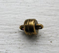 Magnetlås Bronsfärgad - Enkel Platt rund 6,5x5,3mm, 1 set Grekisk Metall