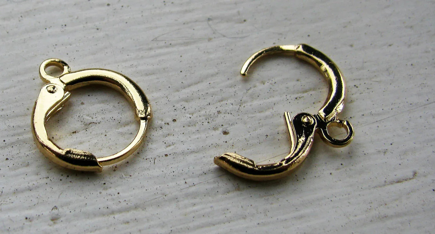 Örkrok Brisyr 24K Guldpläterad - Rund 11,5mm, 1 par Grekisk Metall