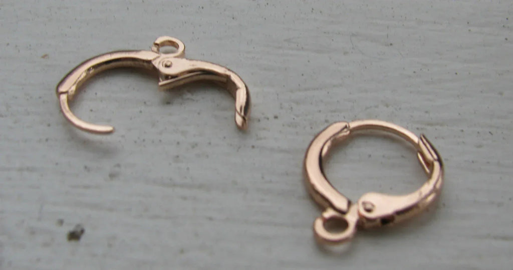 Örkrok Brisyr Roséguldfärgad - Rund 11,5mm, 1 par Grekisk Metall