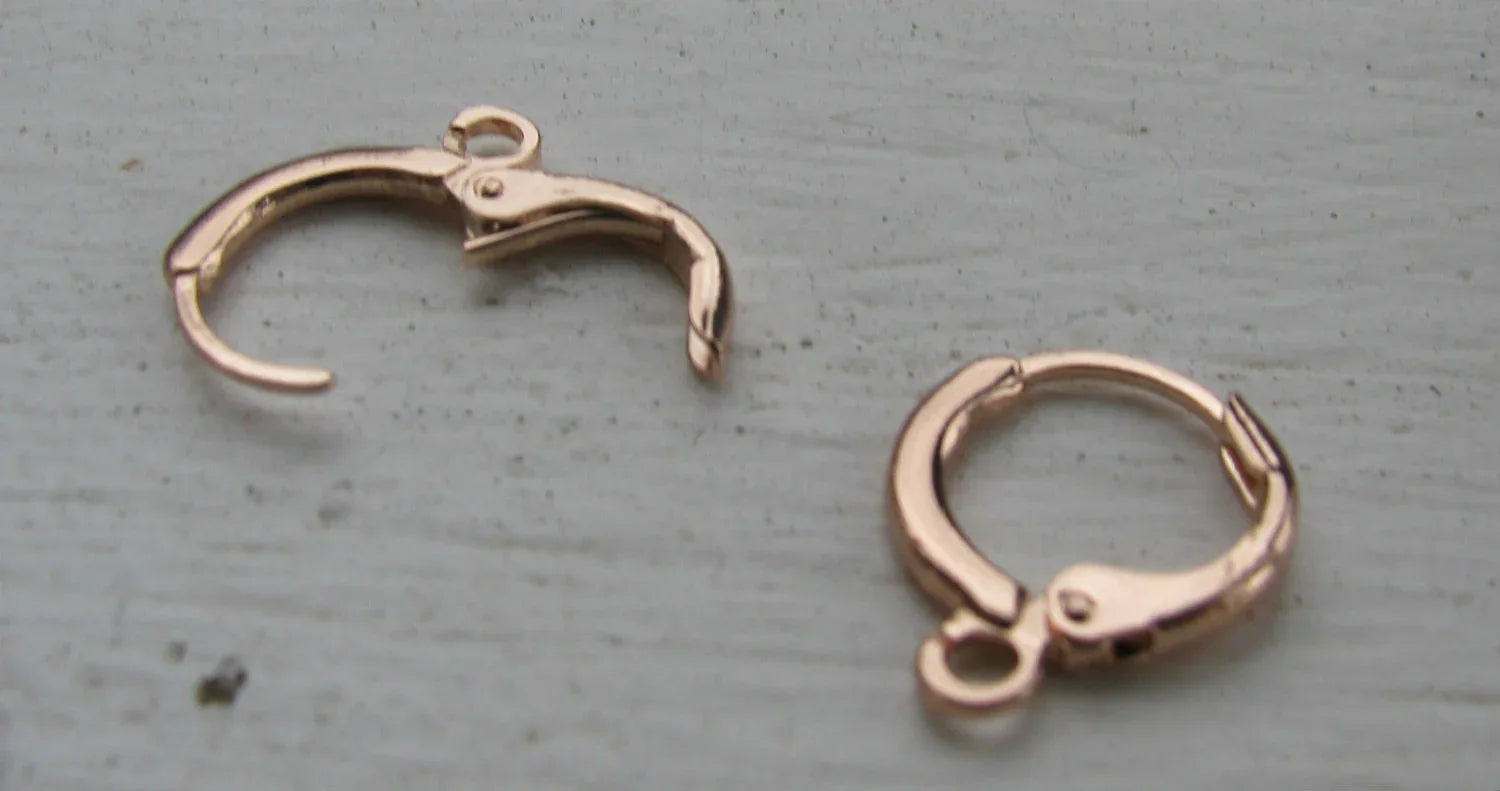 Örkrok Brisyr Roséguldfärgad - Rund 11,5mm, 1 par Grekisk Metall