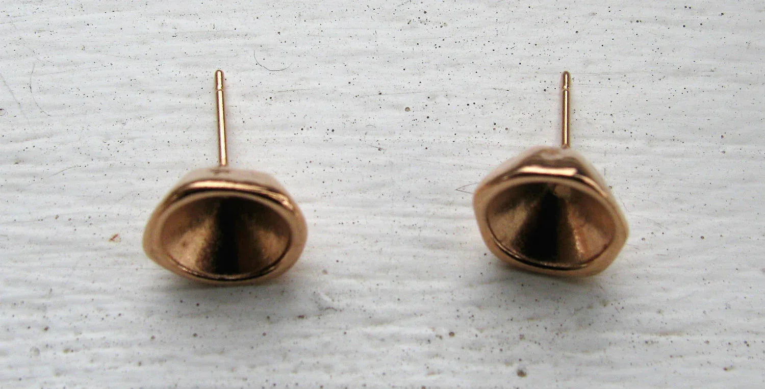 Örstickare Roséguldfärgad - Fäste för chaton SS39 1 par Grekisk Metall