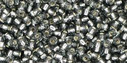 TOHO seed beads - Silver-Lined Grey 11/0, 10 gram TOHO