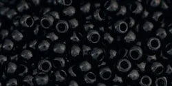 TOHO Seed Beads - Opaque Jet 11/0, 10 gram TOHO