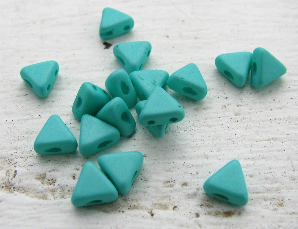 Kheops® Par Puca® - Green Turquoise Silk Matte, 10 gram Les perles par Puca® - Paris