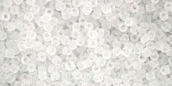 TOHO Seed Beads - Transparent-Frosted Crystal 15/0, 10 gram TOHO