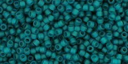 TOHO seed beads - Transparent-Frosted Teal 15/0, 10 gram TOHO